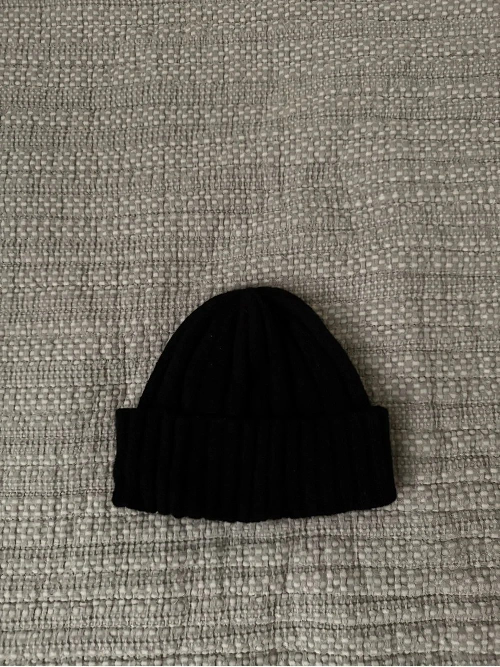Polo by Ralph Lauren Black Ribbed Knit Beanie with Red Pony